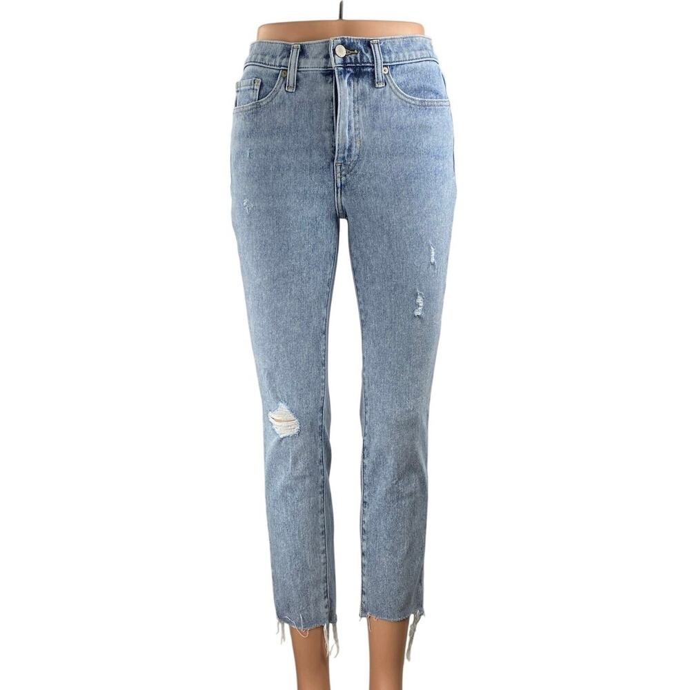 Banana Republic Blue High Waisted Distressed Frayed Skinny Denim Jeans Pants 26